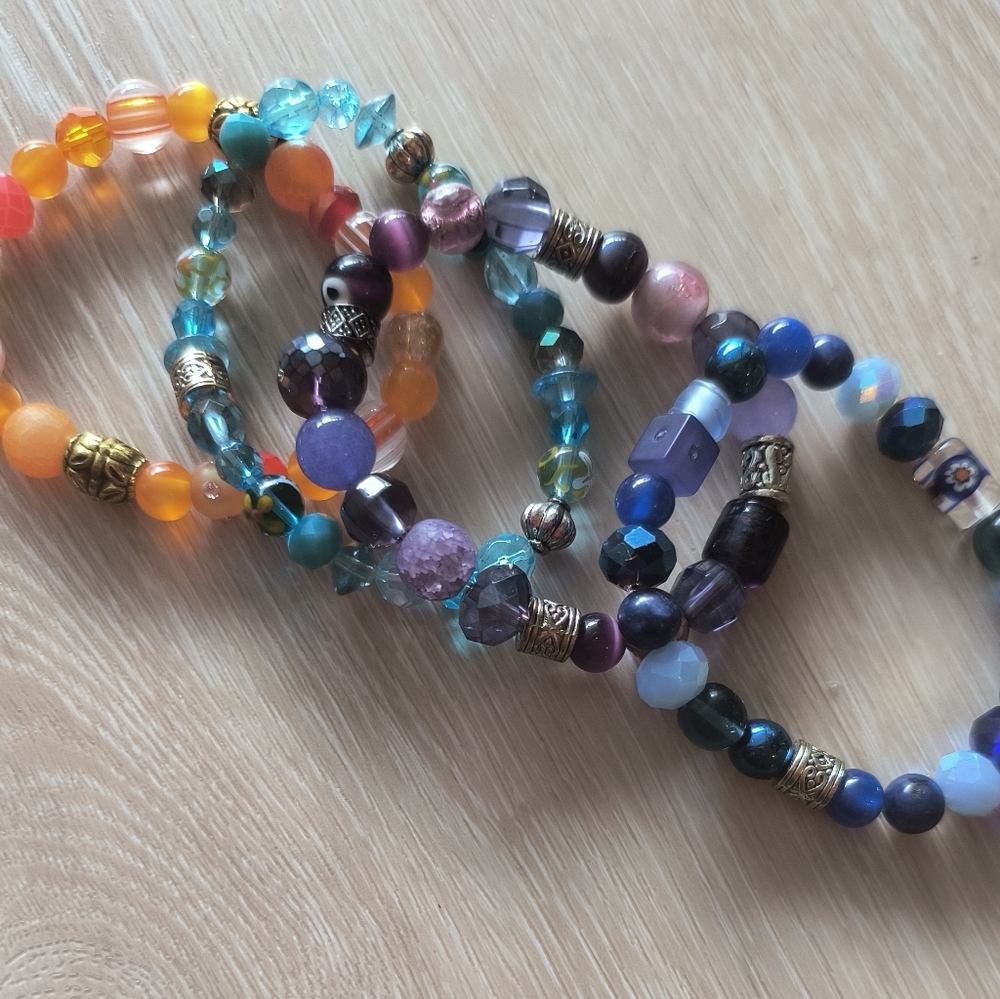 Handcrafted Beaded Bracelet Bundle - image 6